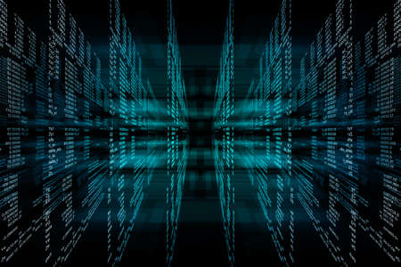 Virtual abstract fantasy cyber background with numbers