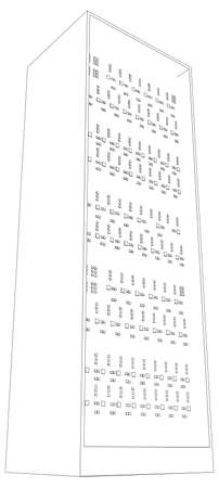 Picture of server on white, bottom view. Vector illustrationのイラスト素材