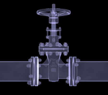 Xray of water pipe picture, front view