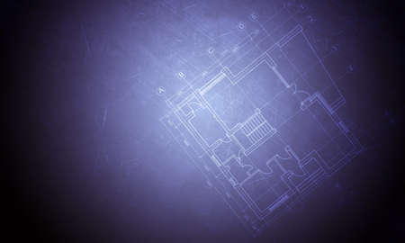 Blueprints dark blue with light in center