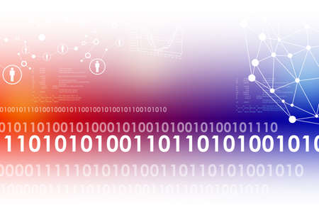 Abstract background with charts and computer symbols