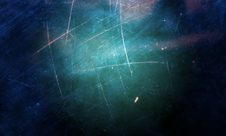 Abstract blue background with scratches and light