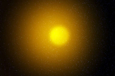 Abstract yellow background with dots and circlesの写真素材