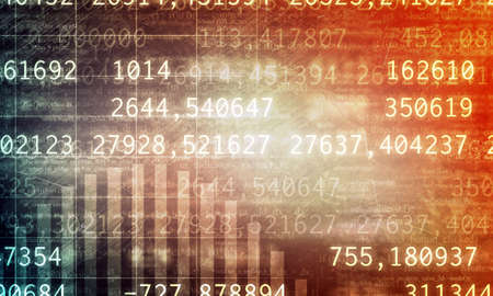 Abstract background with numbers and spot lightの写真素材