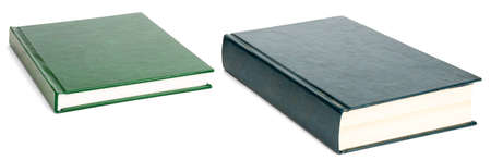 Books with open one isolated on white background