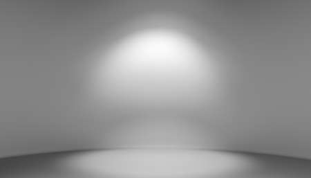 Studio gray background. 3D illustration. Copy space in centerの写真素材