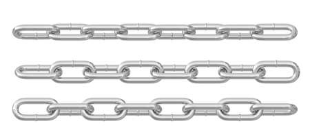 Collection of metal chainsの写真素材