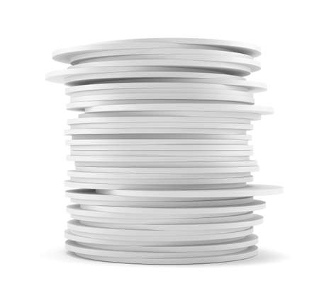 Empty white beer coasterの写真素材