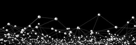 Abstract technology and science background futuristic network. 3D illustration