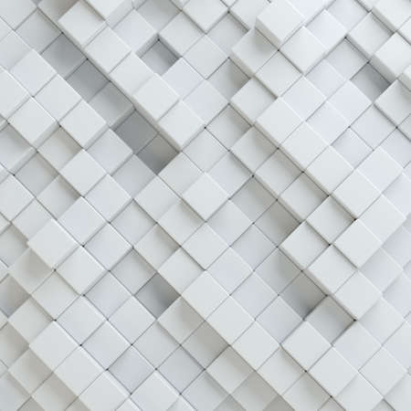 Abstract white blocksの写真素材