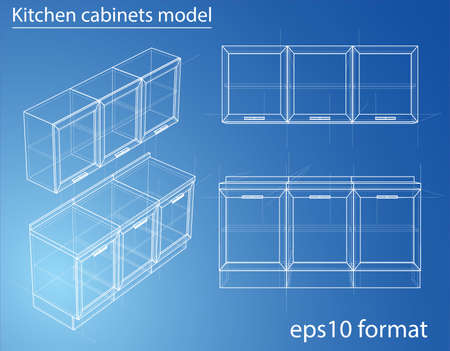 Design and manufacture of kitchen furnitureのイラスト素材