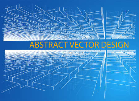 Abstract boxes background. Vector illustrationのイラスト素材