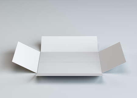 White open blank cardboard box