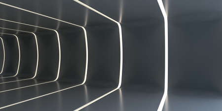 Dark abstract futuristic tunnel