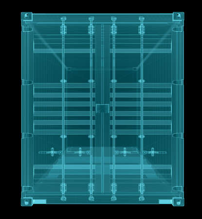 Shipping container. X-ray image