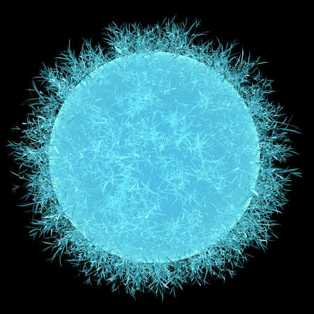 X-ray image of sphere with grass. Isolated