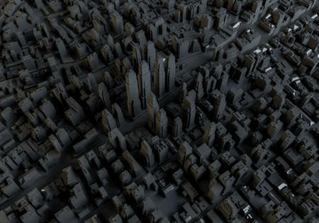 Black abstract city