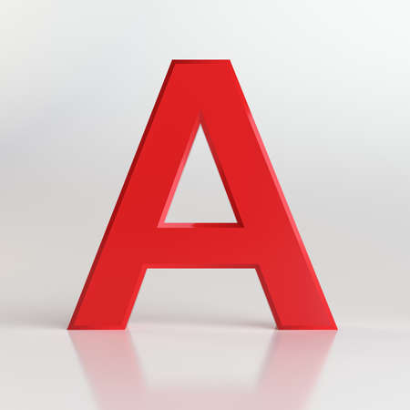 Red letter. 3D illustrationの写真素材