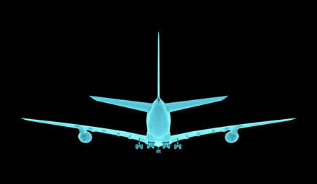 Airplane. Xray imageの写真素材