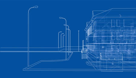 Abstract building Vectorのイラスト素材