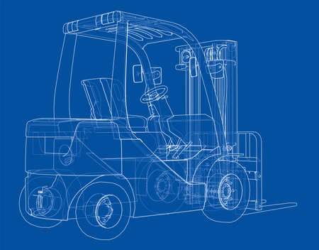 Forklift concept Vectorのイラスト素材