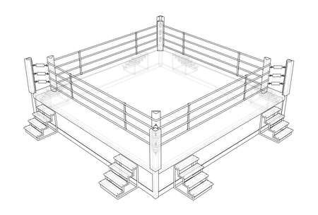 Boxing ring vector illustration.のイラスト素材