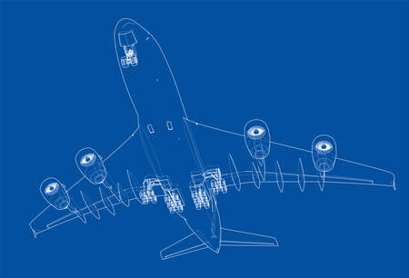 Passenger aircraft. Vectorのイラスト素材