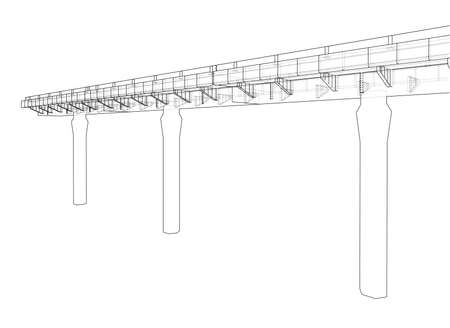 Bridge sketch. Vectorのイラスト素材