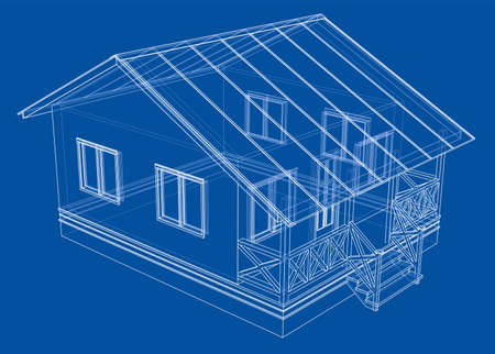Private house sketch. Vectorのイラスト素材
