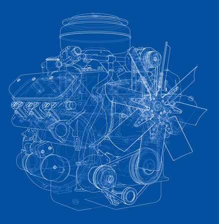 Engine sketchのイラスト素材