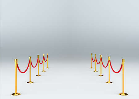 Studio interior with barrierの写真素材