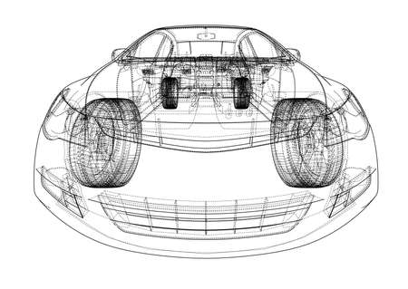 Car sketch. Vectorのイラスト素材