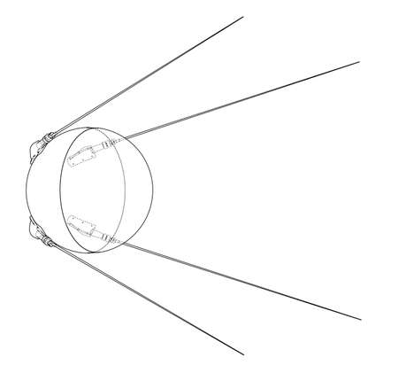 Satellite Vector illustration on white background.のイラスト素材