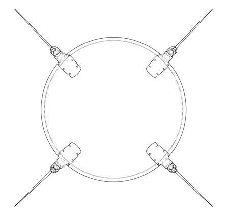 Satellite Vector illustration on white background.のイラスト素材