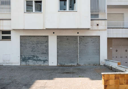 A white residential buildingの写真素材