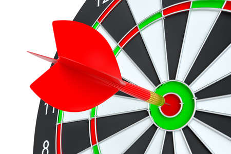 Target dart arrow hitting in the dartboard