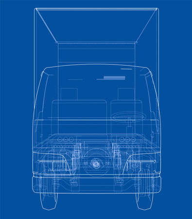 Concept car Vector sketch on plain background.のイラスト素材