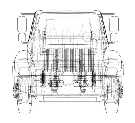Dump truck. Vectorのイラスト素材