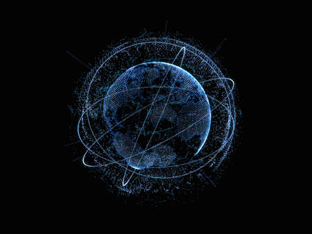 3d illustration of digital virtual planet Earth