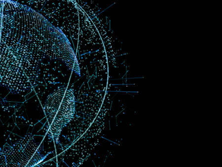 Digital World On Balck Background
