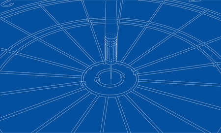 Arrow in target vector format, rendering of 3D.のイラスト素材