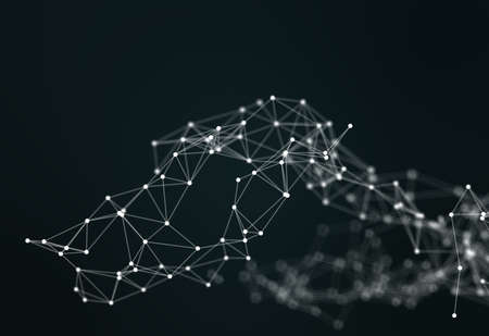 Image of abstract connected dotsの写真素材