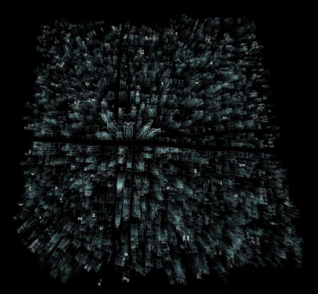 Abstract 3d city rendering