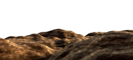 Isolated background of brown clay soilの写真素材