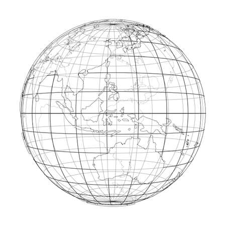 Globe contour.のイラスト素材