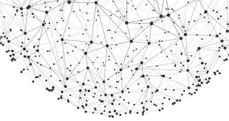 Sphere with Connected Lines and Dots