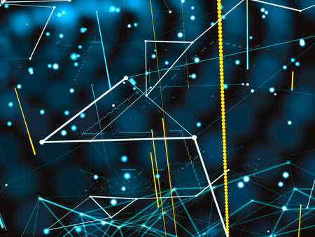 Social networks presented in abstract digital form