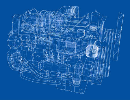 Car engine. Vector EPS10 format.のイラスト素材