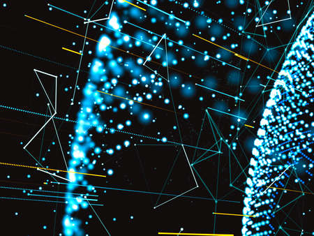 Social networks presented in abstract digital form