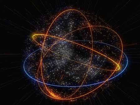 Abstract Background With Connecting Dots And Linesの写真素材